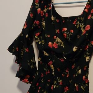 Floral long sleeve blouse